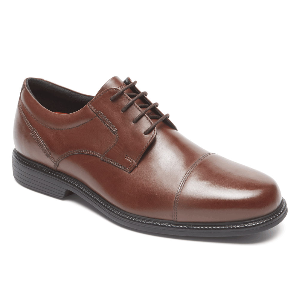 Rockport Oxfords For Mens Brown - Charles Road Cap Toe - GJ2435608